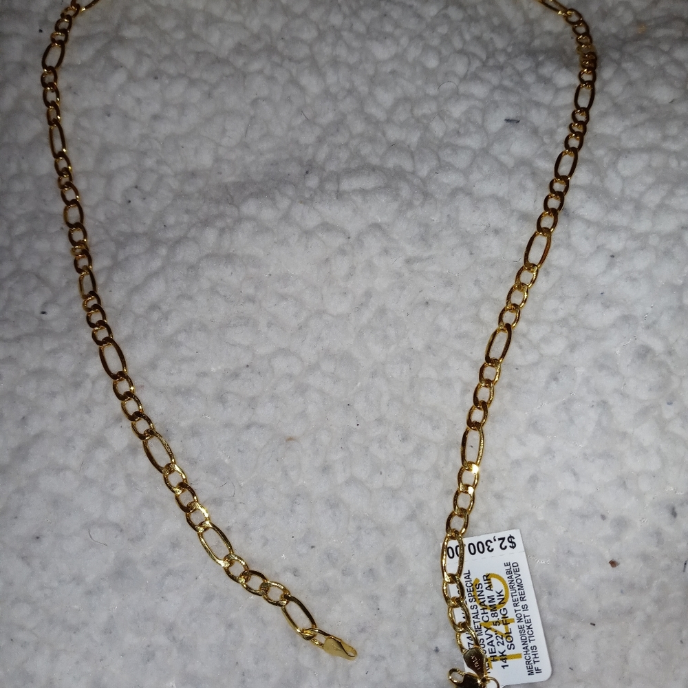 14k 22 inches 5.8 centimeters gold chain